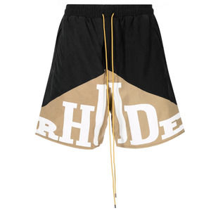 RHUDE Yachting Drawstring Short Black And Tan size SMALL